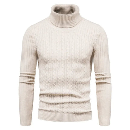 Sweater Autumn Winter Turtleneck Pullovers Solid Color / male