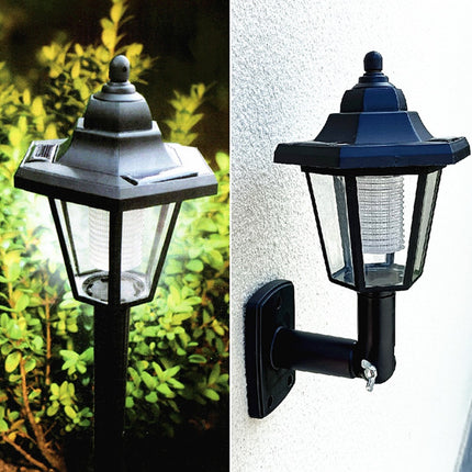 Hexagonal Solar Lights Outdoor LED Solar Sconce Led Wall Lamp Retro Lantern Garden Decor Waterproof Outdoor Solar Streetlight