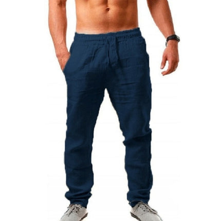 Pants - Male  Linen Trousers Fitness Streetwear S-3XL