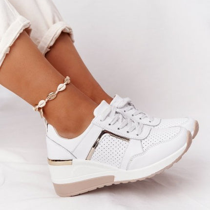 Sneakers Lace-Up Sports Casual Shoes  Female Footwear