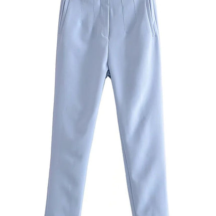 Starlets Women Straight pant Light Blue Chic Fashion wear