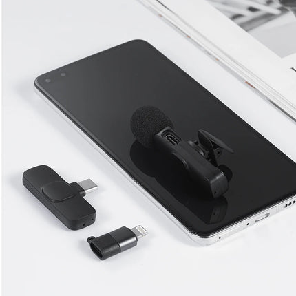  Professional Wireless Microphone for iPhone iPad Laptop Android Live Gaming Video Recording Interview Business Mic