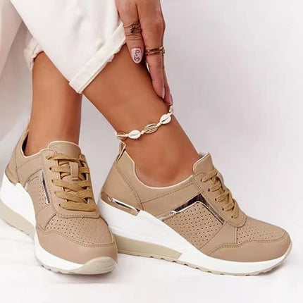 Sneakers Lace-Up Sports Casual Shoes  Female Footwear