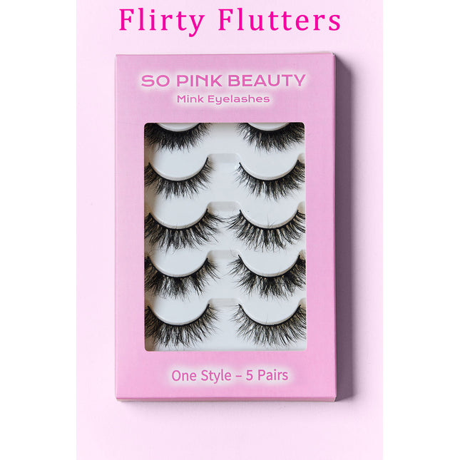SO PINK BEAUTY Mink Eyelashes 5 Pairs