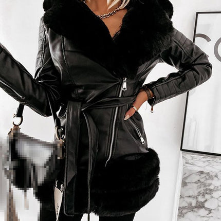 Women Leather Coats Jackets Ladies Fashion