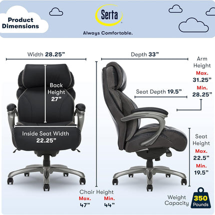 Jackson Big and Tall Executive Office Chair with AIR Technology and