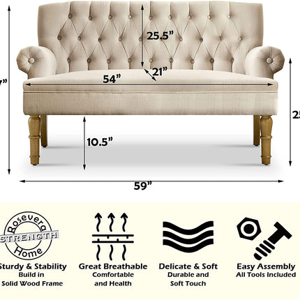 Warm Beige Hermosa Para Sala Love Seats Sofa Set