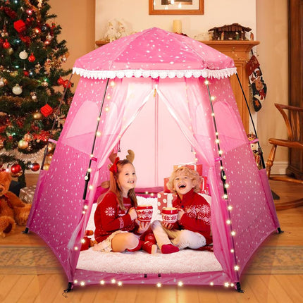 Kids Pop-Up Play Tent: 78"X66" Portable Baby Playpen Large Princess