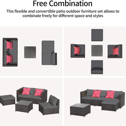 Outdoor Patio Furniture Sets All Weather Outdoor Sofa PE Garden