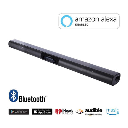 Supersonic 37" Premium Optical Bluetooth SoundBar System with Alexa