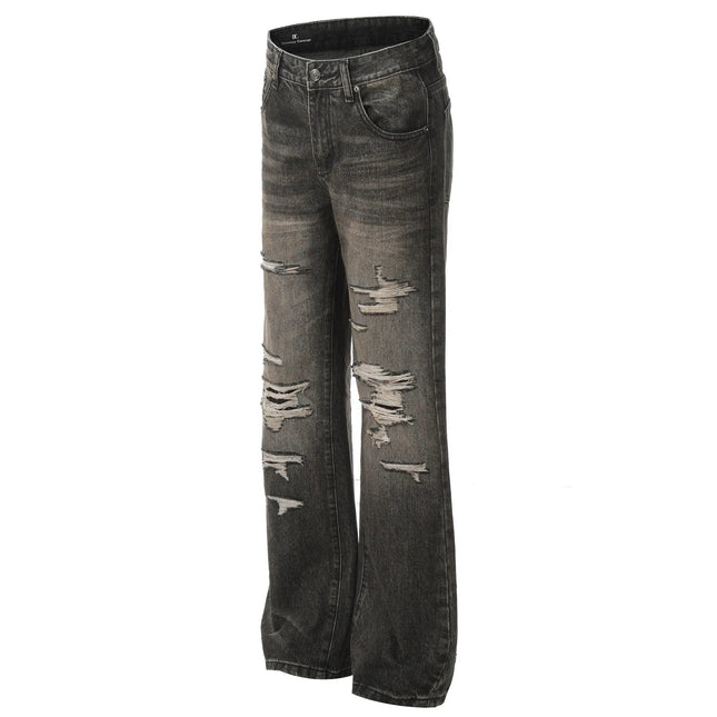 Men's Distressed Straight Leg Jeans