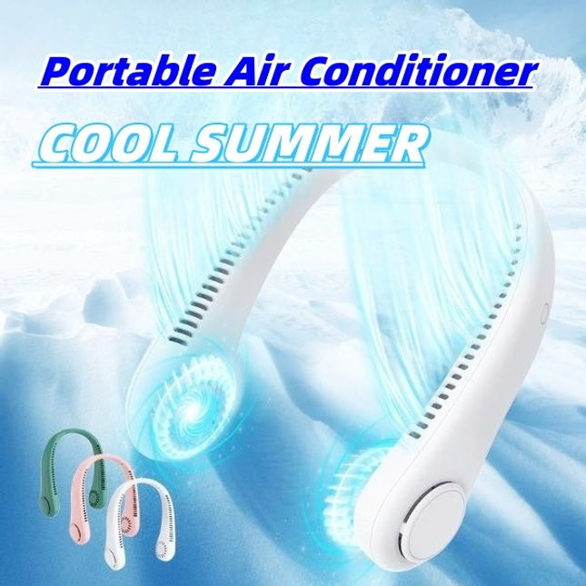 Rechargeable Neck Fan Hands Free USB Mini Fan Traveling Outdoor Sports
