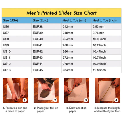 1, 2, 3 V Men's Printed Slides