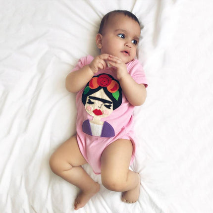 Frida Infant Bodysuit - Gray and Pink - Kids