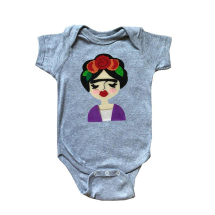 Frida Infant Bodysuit - Gray and Pink - Kids