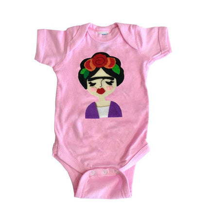 Frida Infant Bodysuit - Gray and Pink - Kids